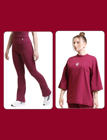 Ensemble Oversized T-Shirt+ Flared Leggings