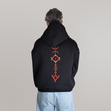 Siyala Hoodie Black Backprint Men