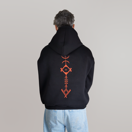 Siyala Hoodie Black Backprint Men