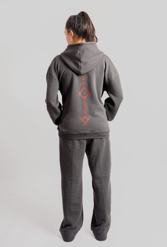 Siyala Hoodie Charcoal Backprint Women