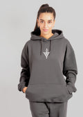 Khlala Hoodie Charcoal & White Women