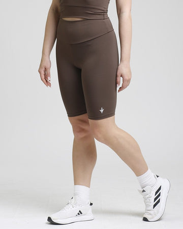 Short High-Waist Push-Up Mocha