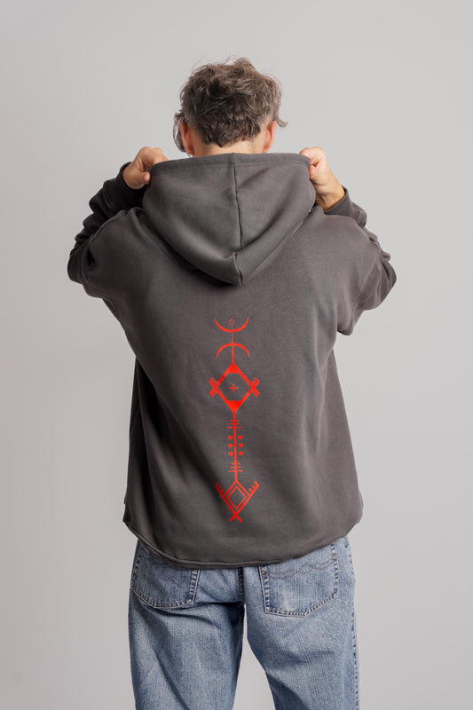Siyala Hoodie Charcoal Backprint Men