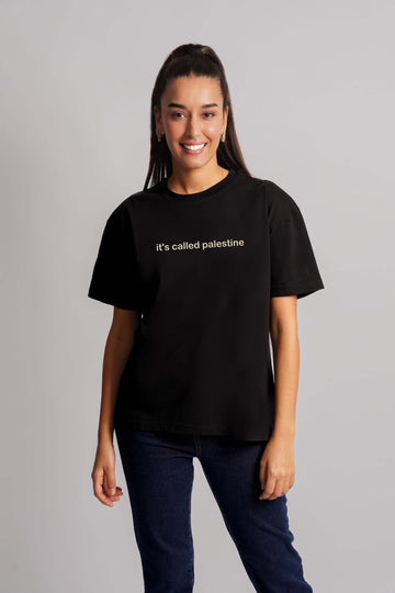 it's called palestine T-Shirt Black (Women)