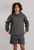 Khlala Hoodie Charcoal & Red Men