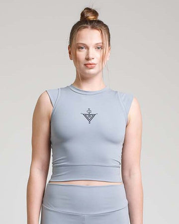 Fitted Tank Top Wind Blue